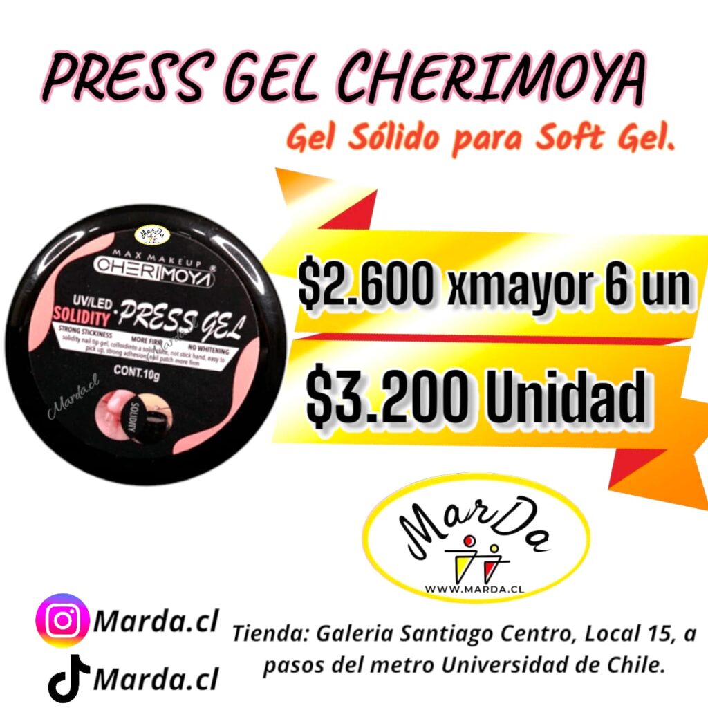 PRESS GEL CHERIMOYA GEL SÓLIDO PARA SOFT GEL MarDa cl