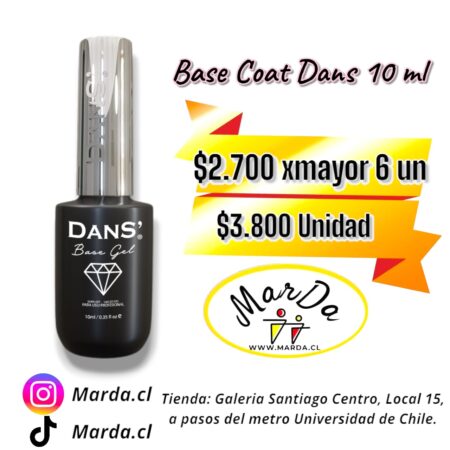 BASE COAT DANS 10 ML