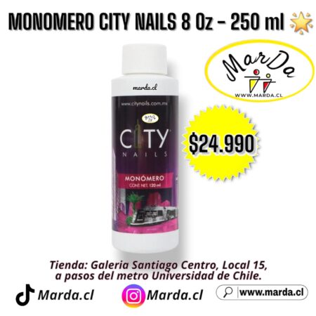 MONOMERO O ACRILICO LIQUIDO CITY NAILS 8 Oz – 250 ML