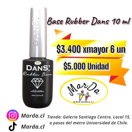 BASE RUBBER DANS 10 ML TRANSPARENTE