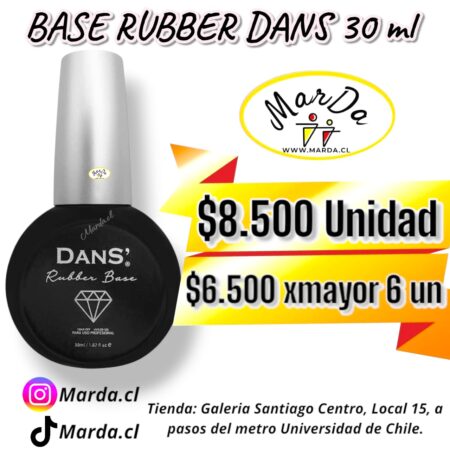 BASE RUBBER DANS 30 ML TRANSPARENTE