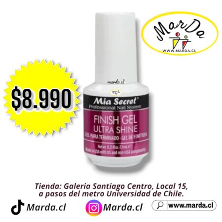 UV FINISH GEL ULTRA SHINE MIA SECRET 7,4 ML